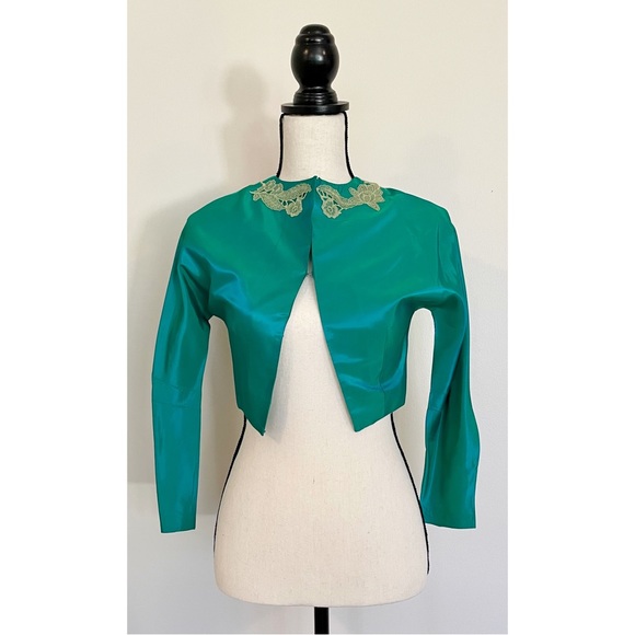 Vintage Jackets & Blazers - Vintage 50s Silk Bolero Jacket